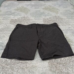 Express Charcoal Flat Front Hybrid Shorts
